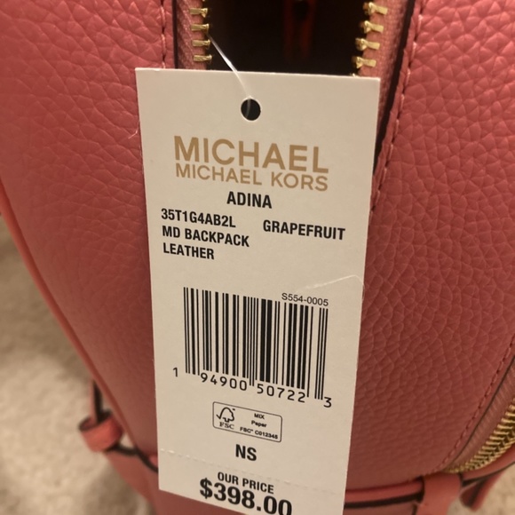 Michael Kors Adina Grapefruit Leather Backpack main image 2